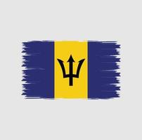 Flagge von Barbados mit Aquarellpinsel-Stilvektor vektor