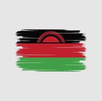 malawi flagge bürste vektor