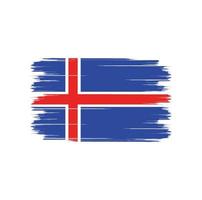 islands flagga borste vektor