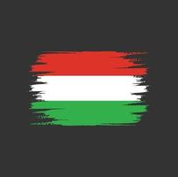 Ungarn Flaggenbürste vektor