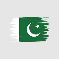 pakistan flagge bürste vektor