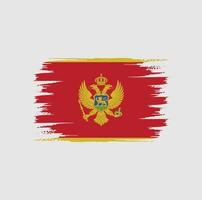 montenegro flagga borste vektor