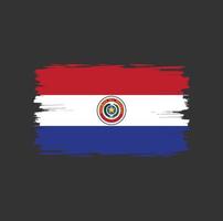 flagge von paraguay mit aquarellpinselstil vektor