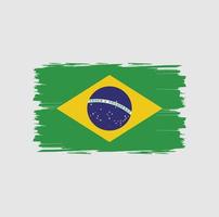 flagge von brasilien mit aquarellpinselstil vektor