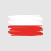 Polen Flagge Pinsel vektor