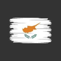 Zypern-Flagge-Pinsel vektor