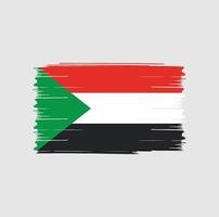 Sudan Flagge Pinsel vektor