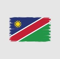 Flagge Namibias mit Pinselstilvektor vektor