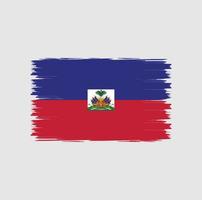 flagga av haiti med borste stil vektor