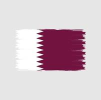 Qatars flagga med borste stil vektor