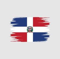 Flaggenbürste der Dominikanischen Republik vektor