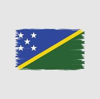 Flagge der Salomonen mit Aquarellpinsel-Stilvektor vektor