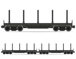 Eisenbahnwagenzug-Vektorillustration vektor