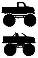 monster lastbil bil pickup vektor illustration