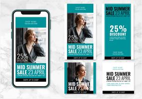 Vektor Instagram Geschichten und Beitragsvorlagen