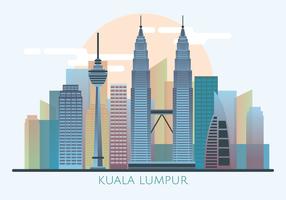 kuala lumpur skyline vektor