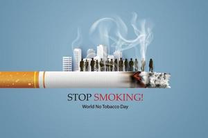 ingen rökning och världens ingen tobaksdag vektor