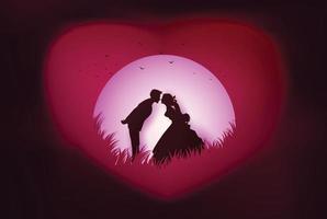 illustration av kärlek och alla hjärtans dag, vektor