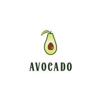 Avocado-Frucht-Logo-Design-Vektor-Illustration vektor