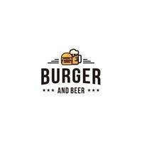 Inspiration für das Design von Burger- und Bierlogos vektor