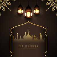 Abstraktes frommes Eid Mubarak stilvolles Hintergrunddesign vektor