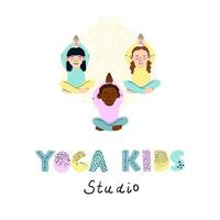 Protokoll des Kinderyoga-Studios vektor