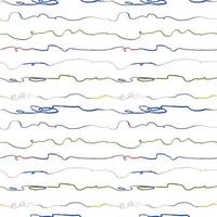 Nahtloses Muster mit handgezeichneten abstrakten horizontalen Linien, Kritzeleien vektor