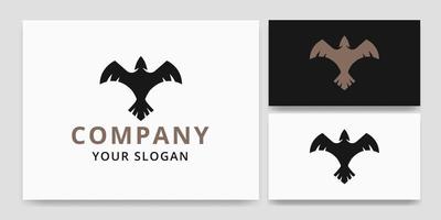 elegantes Vogel-Silhouette-Logo-Design vektor