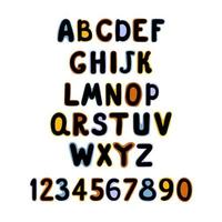 positives buntes alphabet für kinder vektor