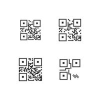 qr-kodikon - identifieringselement illustrationer, vektor tecken