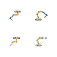 industrielles mechanisches Roboterarm-Vektorikonen-Illustrationsdesign vektor