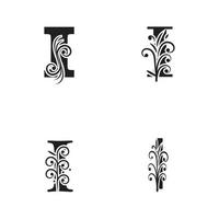 Buchstabe i Logo Alphabet Logotyp Vektordesign vektor