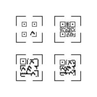 QR-Code-Symbol - Identifikationselemente Illustrationen, Vektorzeichen vektor