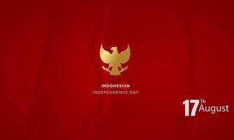 indonesiska självständighetsdag med fågel vektor