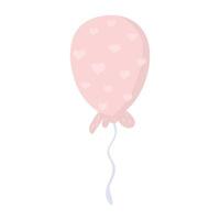 tecknad rosa ballong. dekorativt festelement. vektor designkoncept för alla hjärtans dag