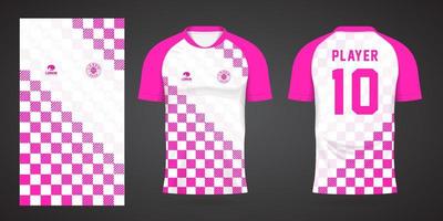 rosa sportskjorta jersey designmall vektor