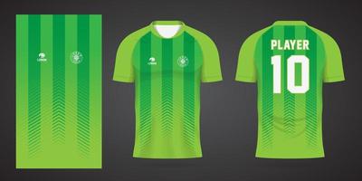 grön sportskjorta jersey designmall vektor