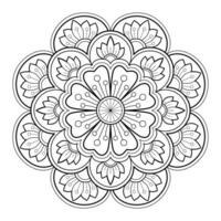 Vektor abstrakte Mandala-Muster. Kunst an der Wand. Malbuch Spitzenmuster das Tattoo. Design für ein Tapetenfarbenhemd und Fliesenaufkleberdesign, dekoratives Kreisornament im orientalischen Ethnostil