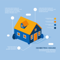 isometrisk hus vektor