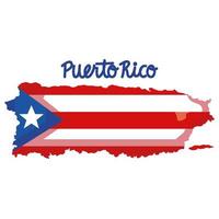 Puerto-Rico-Flagge gemalt vektor