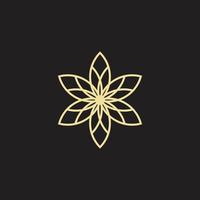Luxus-Blumen-Vektor-Logo-Vorlage vektor