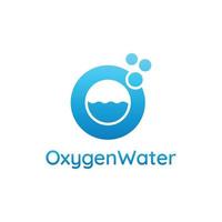 modernes sauerstoff-wasser-logo-design vektor