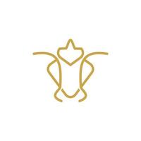Luxus-Bienenkönigin-Logo-Design vektor