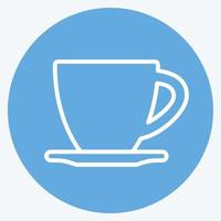 Icon Cup - Stil der blauen Augen - einfache Illustration, editierbarer Strich vektor