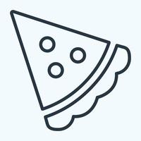 Symbol Pizza - Linienstil vektor