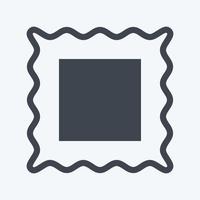 ram i-ikonen i trendig glyph-stil isolerad på mjuk blå bakgrund vektor