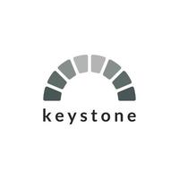 Einfaches und einzigartiges Keystone-Logo-Design vektor