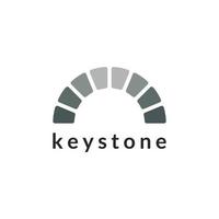 enkel och unik keystone-logotypdesign vektor