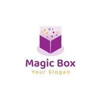 Magic Stars Box-Logo-Vorlage vektor