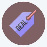 Deals-Symbol im trendigen flachen Stil isoliert auf weichem blauem Hintergrund vektor